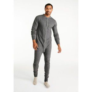 LL Bean Men's Wool & Cotton Blend Onesie w/Back Flap & Button Front Size S NWOT